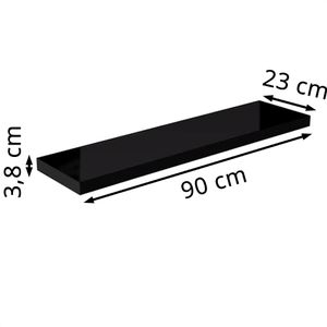 Produktbild für Wandregal CASARIA 107752, schwarz