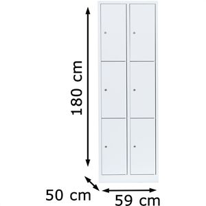 Produktbild für Schließfachschrank ClassiX X-520327, weiß