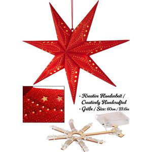 Produktbild für Weihnachtsstern BRUBAKER 77701, 3D Stern, rot