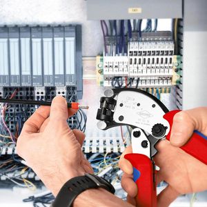 Produktbild für Crimpzange Knipex 97 53 19 mit drehbarem Crimpkopf