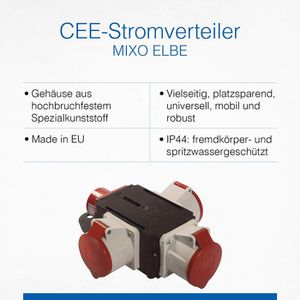 Produktbild für CEE-Stromverteiler as-Schwabe Mixo Elbe, mobil, für außen