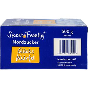 Produktbild für Zucker Sweet-Family Glücks-Würfel, weißer Kristallzucker