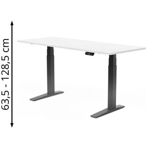 Schreibtisch FlexiSpot E7B-Pro 2026, weiß / schwarz