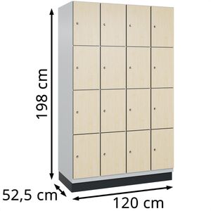 Produktbild für Schließfachschrank CP-Möbel Cambio, ahorn