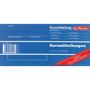 Produktbild für Kurzmitteilungen Herlitz 892158, 210 x 105mm