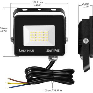 Produktbild für LED-Außenstrahler Lepro IP65 wasserdicht