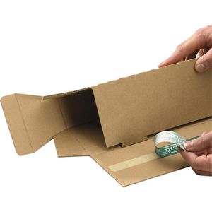 Produktbild für Versandhülse progress Trapez, braun, Länge 1005mm