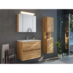 Produktbild für Badmöbel-Set Posseik Limes 70, eiche gold, 3-teilig