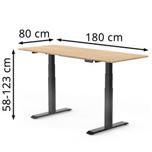 Produktbild für Schreibtisch FlexiSpot E7B 2026, ahorn / schwarz