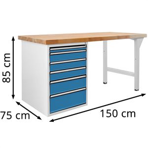 Produktbild für Werkbank ADB Profi 1500, 42694, blau