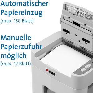 Produktbild für Aktenvernichter Dahle ShredMATIC 150, 35151, mit Rollen