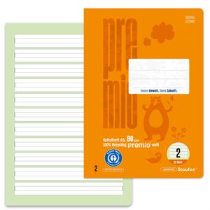 Schulheft Staufen Premio, 040781002, Recycling, A5
