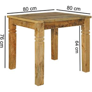 Produktbild für Esstisch Wohnling WL5.077, Mango-Massivholz