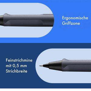 Produktbild für Druckbleistift Lamy safari 1E2 steel black, schwarz Kunststoff