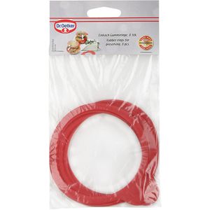 Produktbild für Einmachgummis Dr.Oetker-Küchenhelfer rot, 94 x 108 mm