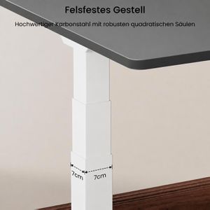 Produktbild für Schreibtisch FlexiSpot E7B 2026, schwarz / weiß