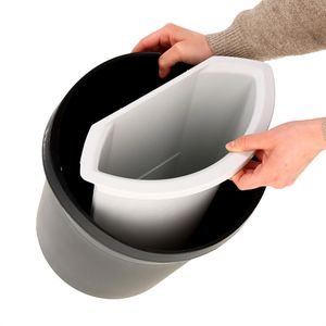 Produktbild für Abfalleinsatz Helit H6106982 the collector grau