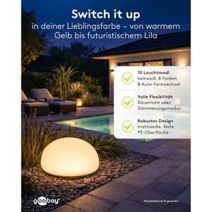 Produktbild für Wegeleuchte Goobay 80205, Kunststoff, weiß