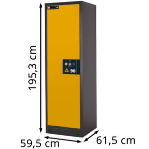 Produktbild für Gefahrstoffschrank asecos Q-Classic 90, 30088, mit 4 Auszügen