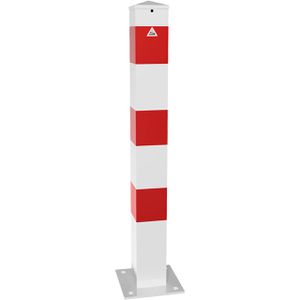 Produktbild für Absperrpfosten Schake 40100PB+1, 1 Öse, rot/weiß, aus Metall
