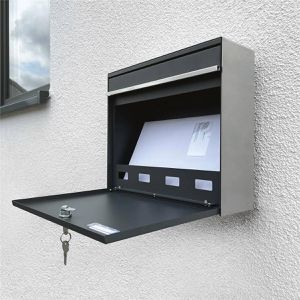 Produktbild für Briefkasten Metzler BK212, anthrazit, aus Stahl