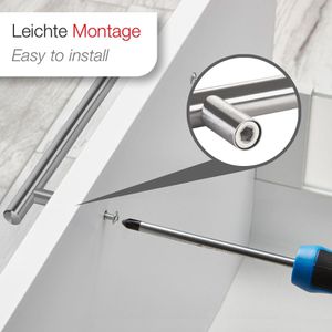 Produktbild für Möbelgriffe SO-TECH G17, silber, aus Edelstahl