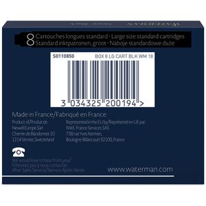 Produktbild für Füllerpatronen Waterman Standard, Intense Black
