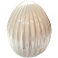 Osterdeko Rayher Ei perlmutt creme Dekofigur aus Keramik, 11 cm
