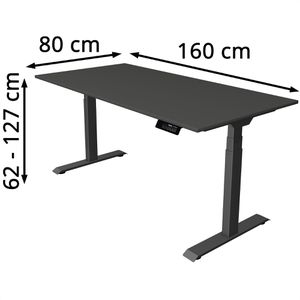 Produktbild für Schreibtisch Kerkmann Move 1 stable, anthrazit / anthrazit