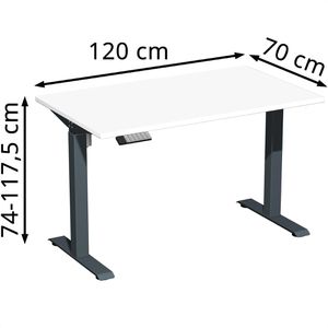 Produktbild für Schreibtisch Geramöbel Elevate Home, weiß / anthrazit