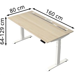 Produktbild für Schreibtisch Kerkmann Move boost 4, ahorn / weiß