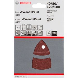 Produktbild für Schleifpapier Bosch 2608607417, Körnung 40-180 Set