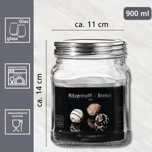 Produktbild für Vorratsglas Ritzenhoff&amp;Breker Vio mit Metalldeckel