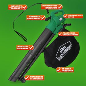 Produktbild für Laubbläser-Laubsauger Gardebruk DBLL001, 104048