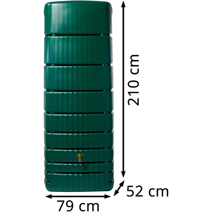 ST1000-A Schuttingtank ThinTank Muurtank Regenschutting 1000 Liter Kleur Antraciet