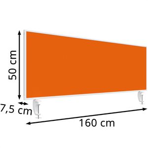 Produktbild für Tischtrennwand Magnetoplan VarioPin, 1116044, orange