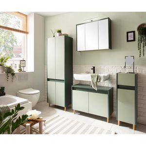 Produktbild für Badschrank Schildmeyer Lovis 157057, mit 4 Füßen, grün