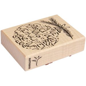 Produktbild für Motivstempel Rayher 29219000 Weihnachtsglück, aus Holz