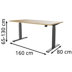 Produktbild für Schreibtisch fm-Büromöbel fouraction, eiche / anthrazit