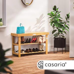Produktbild für Schuhbank CASARIA 106542, braun, aus Holz