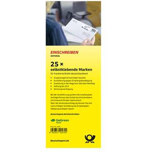 Einschreiben DeutschePost Unterschrift, national