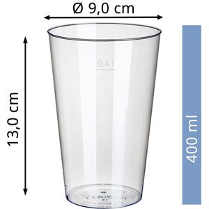 Produktbild für Trinkbecher Papstar 12161, glasklar, PS
