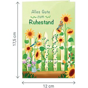 Produktbild für Abschiedskarte papercrush 3D, Ruhestand - Gartenbank