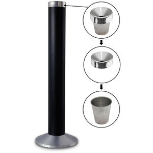 Produktbild für Aschenbecher SZ-Metall 29605, schwarz, für Outdoor