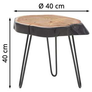 Produktbild für Beistelltisch Wohnling WL6.475 akazie, aus Massivholz / Metall