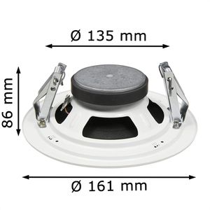Produktbild für Einbaulautsprecher Hollywood DL-16, weiß, 20 W, 1-Weg