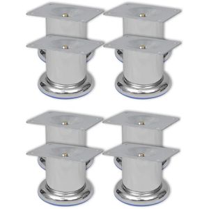 Produktbild für Möbelfuß vidaXL 3051485, silber, Metall