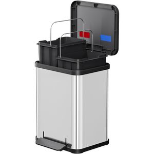 Produktbild für Mülleimer Hailo Öko duo Plus M, silber