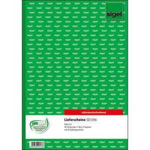 Produktbild für Lieferscheinbuch Sigel SD016, A4