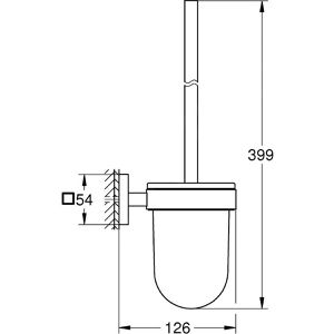 Produktbild für WC-Bürste GROHE Start Cube 40977000, weiß